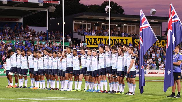 NSW Waratahs players.