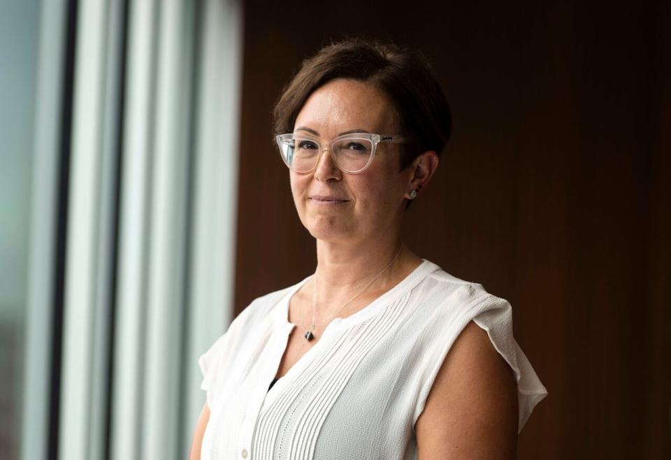 Dr. Leigh Chapman, Canada’s Chief Nursing Officer, is shown after a news conference announcing her appointment and the reinstatement of the position, in Ottawa, on Aug. 23, 2022. 