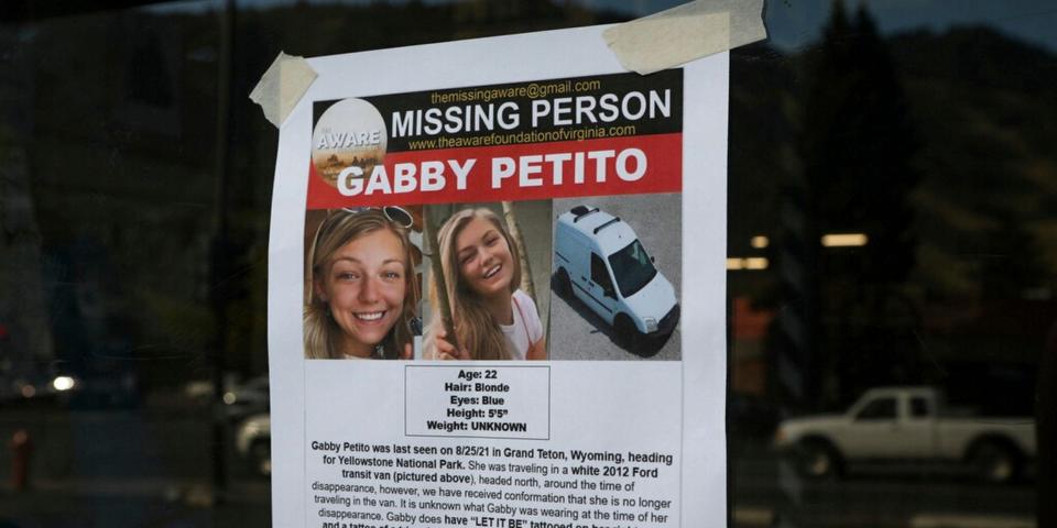 gabby petito missing poster in wyoming