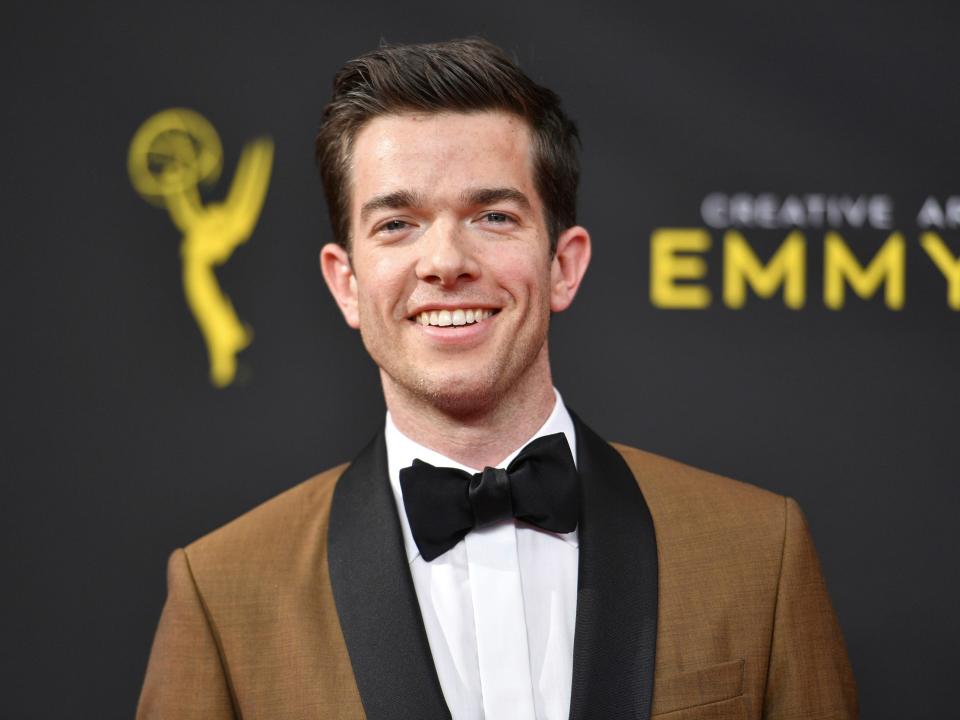 John Mulaney arrives at night one of the Creative Arts Emmy Awards on Sept. 14, 2019, in Los Angeles.