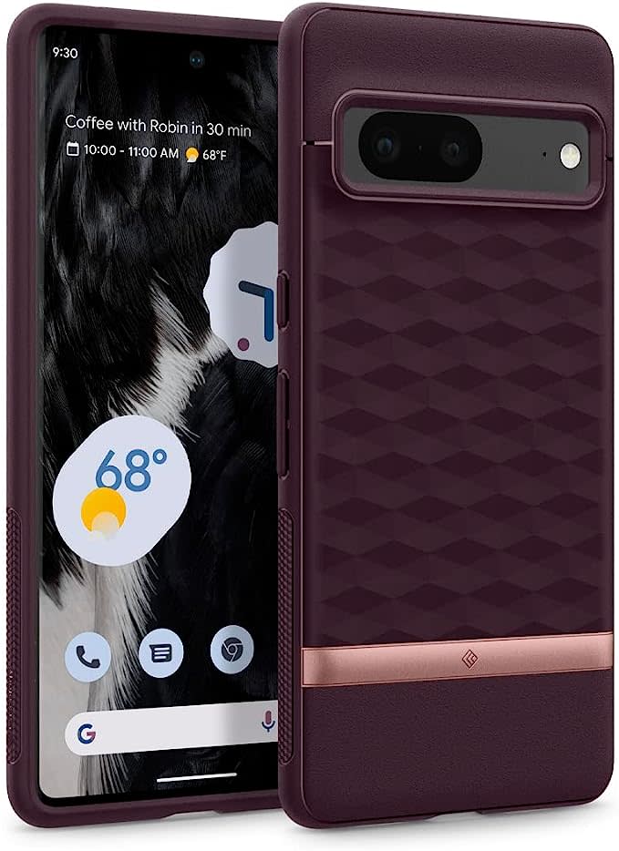 Caseology Parallax For Google Pixel 7 in burgundy.