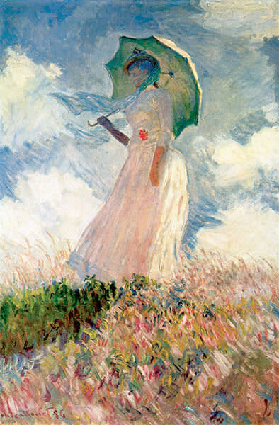 Claude Monet, Study of a Figure Outdoors: Woman with a Parasol, facing left, 1886.