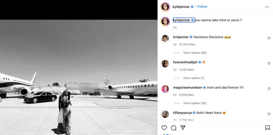 Kylie Jenner Instagram post (Kylie Jenner/Instagram screenshot)