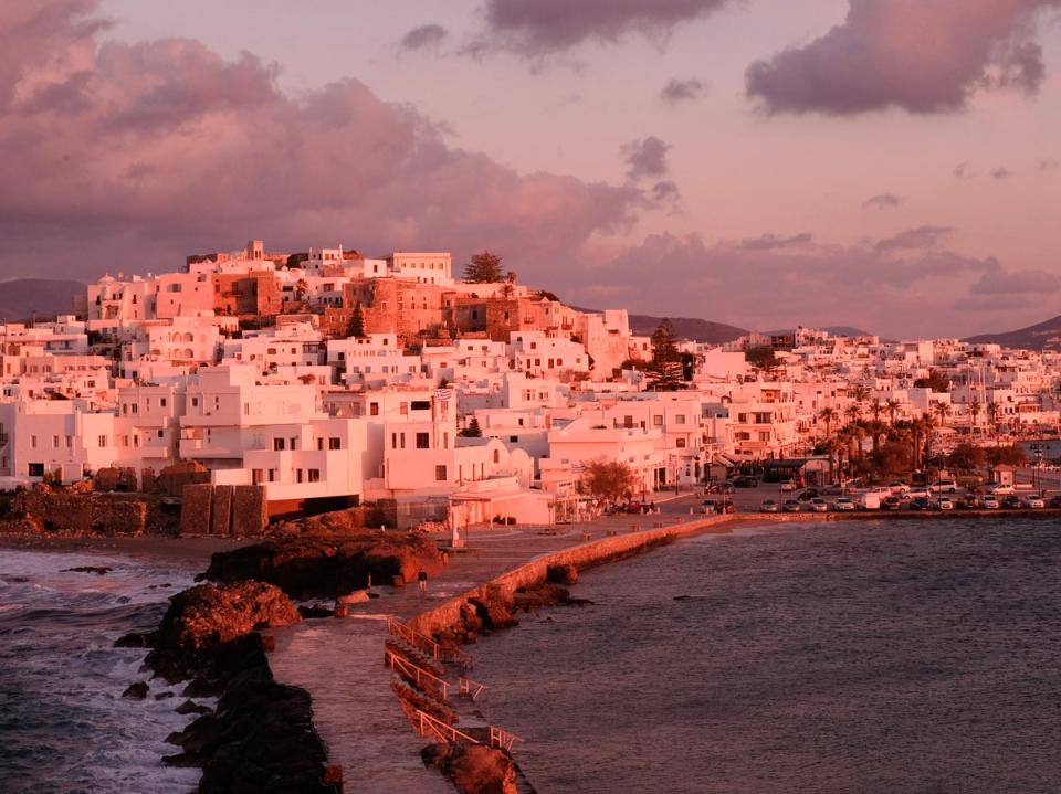 Naxos town at sunset (Clare Hargreaves)