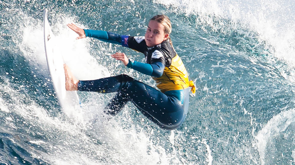 Laura Macauley is pictured during the 2014 Margaret River Pro.