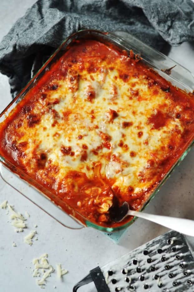 <p><a href="https://fedandnourished.com/chicken-pepperoni-cauliflower-casserole/" rel="nofollow noopener" target="_blank" data-ylk="slk:Fed and Nourished;elm:context_link;itc:0;sec:content-canvas" class="link ">Fed and Nourished</a></p><p>Cheesy, saucy, Chicken Pepperoni Cauliflower Casserole is a dreamy weekday meal your entire family will devour. Easy prep and bakes in less than 30 minutes with only five main ingredients!</p><p><strong>Get the recipe: <a href="https://sweetrusticbakes.com/chicken-pepperoni-cauliflower-casserole/" rel="nofollow noopener" target="_blank" data-ylk="slk:Chicken Pepperoni Cauliflower Casserole;elm:context_link;itc:0;sec:content-canvas" class="link ">Chicken Pepperoni Cauliflower Casserole</a></strong></p>