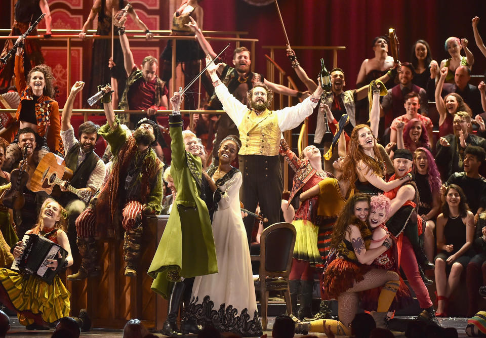 Groban with cast of ‘Natasha, Pierre and The Great Comet of 1812’ at the 2017 Tony Awards (Credit: Theo Wargo/Getty Images for Tony Awards Productions)