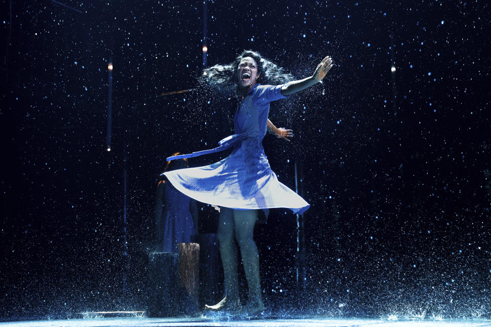 This image released by Boneau/Bryan-Brown shows Joy Woods during a performance of "The Notebook." (Julieta Cervantes/Boneau/Bryan-Brown via AP)