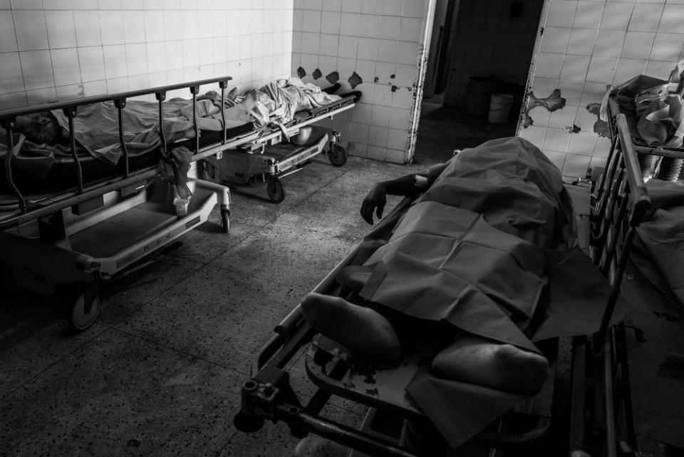 Corpses at the Perez Carreño Hospital morgue. According to the Venezuelan Observatory of Violence, there were over 26,616 homicides in 2017.