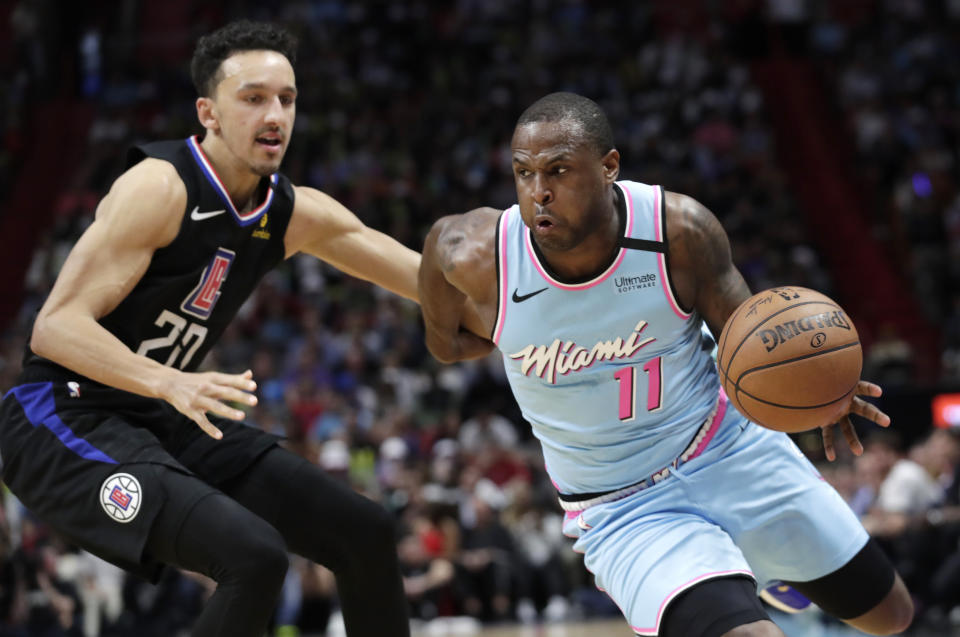 Dion Waiters（圖右）。（AP Photo/Lynne Sladky）