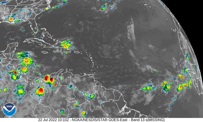 Tropical conditions 6 a.m. July 22, 2022.