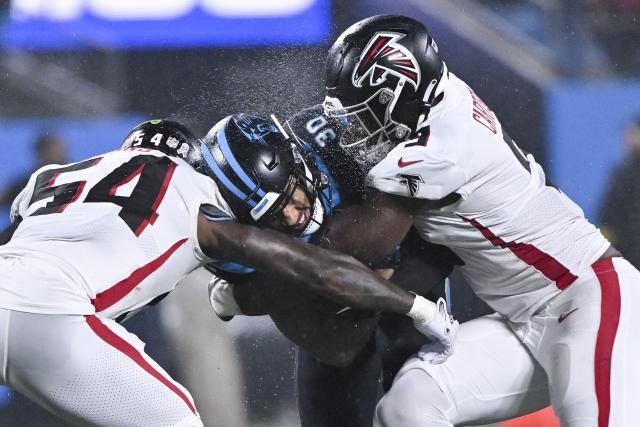 Carolina Panthers run riot over Atlanta Falcons in rain-soaked affair, NFL