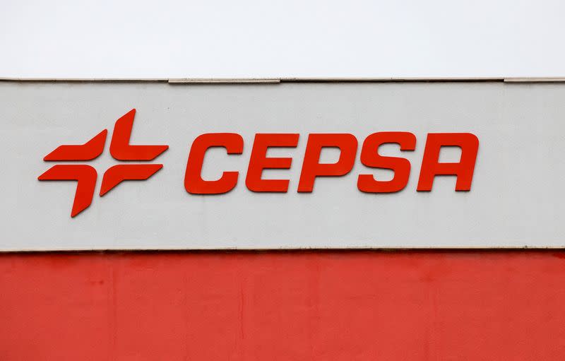FILE PHOTO: The logo of CEPSA is seen on the facade of a building at Cepsa Energy Park in San Roque