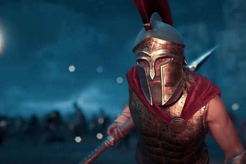 An image from the PlayStation 4 game “Assassin’s Creed: Odyssey.” An instructor used a franchise game to teach students about history. YouTube/PlayStation