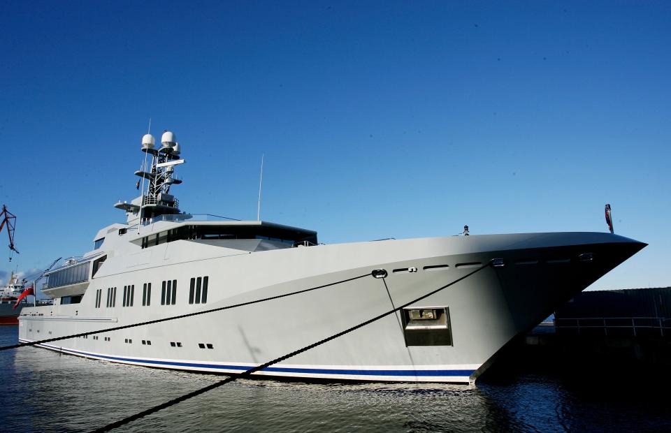 harles Simonyis luxury yacht 'Skat' sits in the harbour on November 21, 2008 in Gothenburg, Sweden.