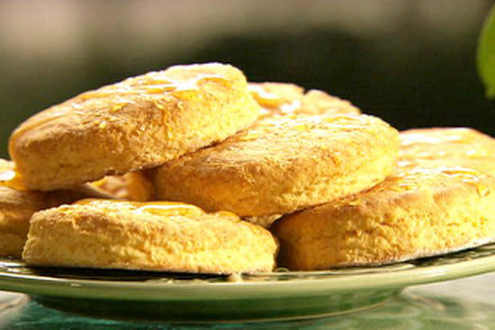 <p>Rely on that 4pm sugar fix to see you through the day? Try these for size… </p><p>Get the recipe from <a href="http://www.foodnetwork.com/recipes/paula-deen/sweet-potato-biscuits-recipe.html" rel="nofollow noopener" target="_blank" data-ylk="slk:Food Network" class="link ">Food Network</a>.</p><p><br></p>