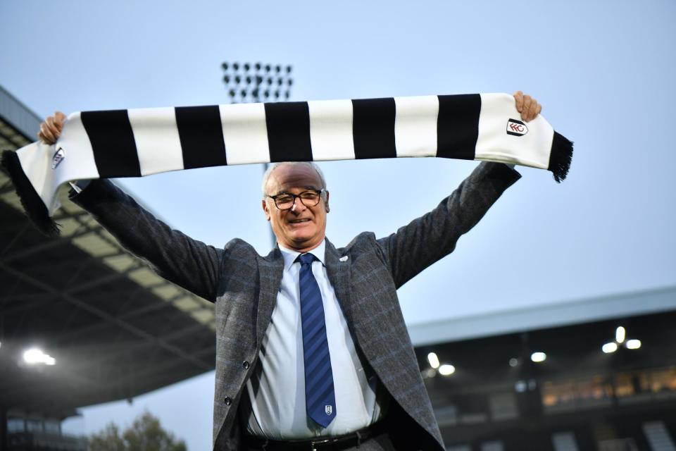 Ranieri takes charge of his first game as Fulham boss: AFP/Getty Images