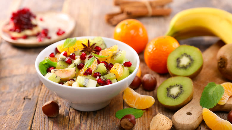 Fruit salad with star anise