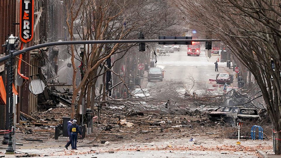 Buildings shook in the immediate area and beyond after a loud boom was heard early Christmas morning. Source: AP