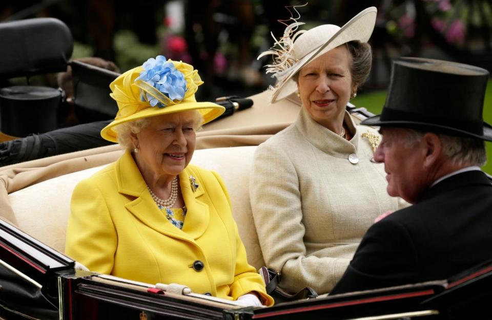 The Queen and Princess Anne led the procession (AP)