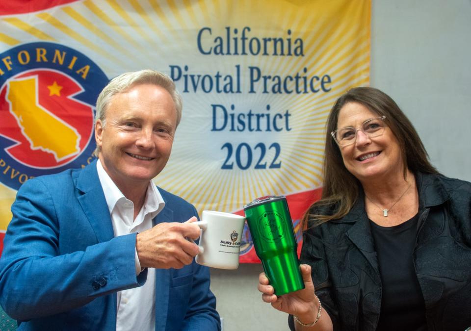 Scott Bailey and Kelly May-Vollmar at the Desert Sands district office in La Quinta, Calif., on June 30, 2022.