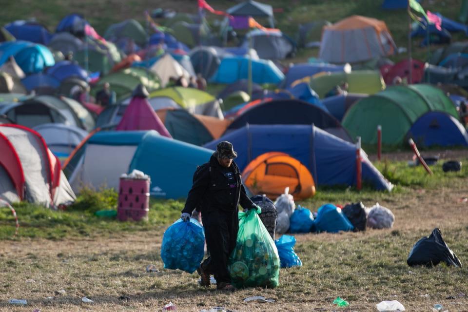 Clean up begins at the Glastonbury Festival (Aaron Chown/PA) (PA Archive)