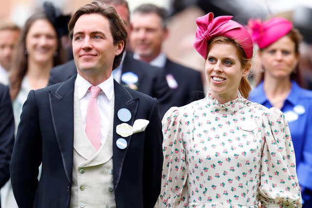 <p>Max Mumby/Indigo/Getty Images</p> Princess Beatrice and Edoardo Mapelli Mozzi attend day one of Royal Ascot 2023.