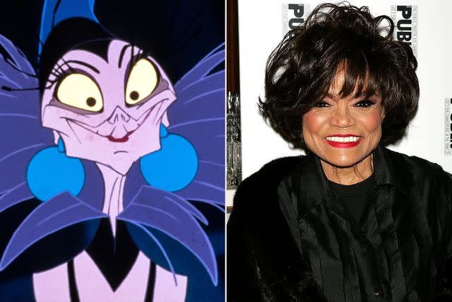 <p>Alamy Stock Photo; Scott Gries/Getty</p> Eartha Kitt as Yzma in The Emperor's New Groove