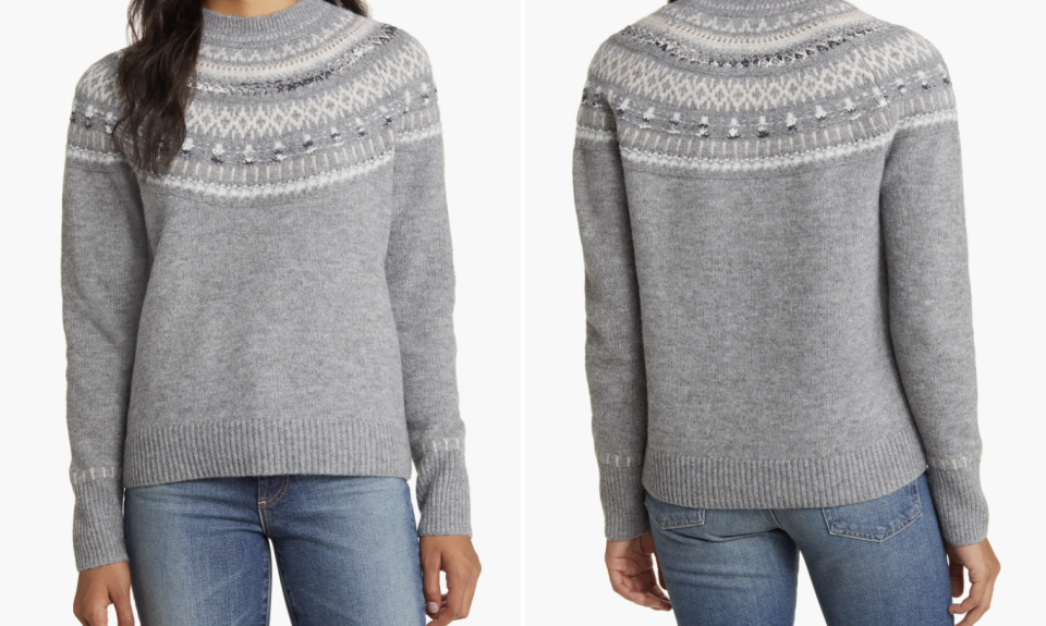 This Fair Isle pullover from Nordstrom is perfect for the holidays.