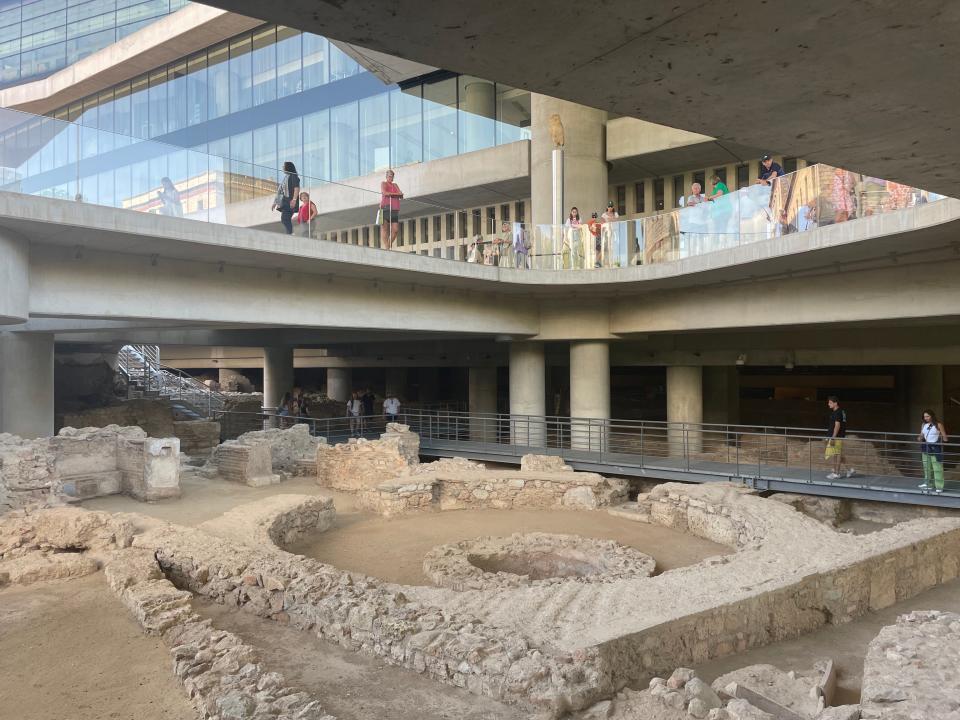 interior shot of the acropolis museum in athens