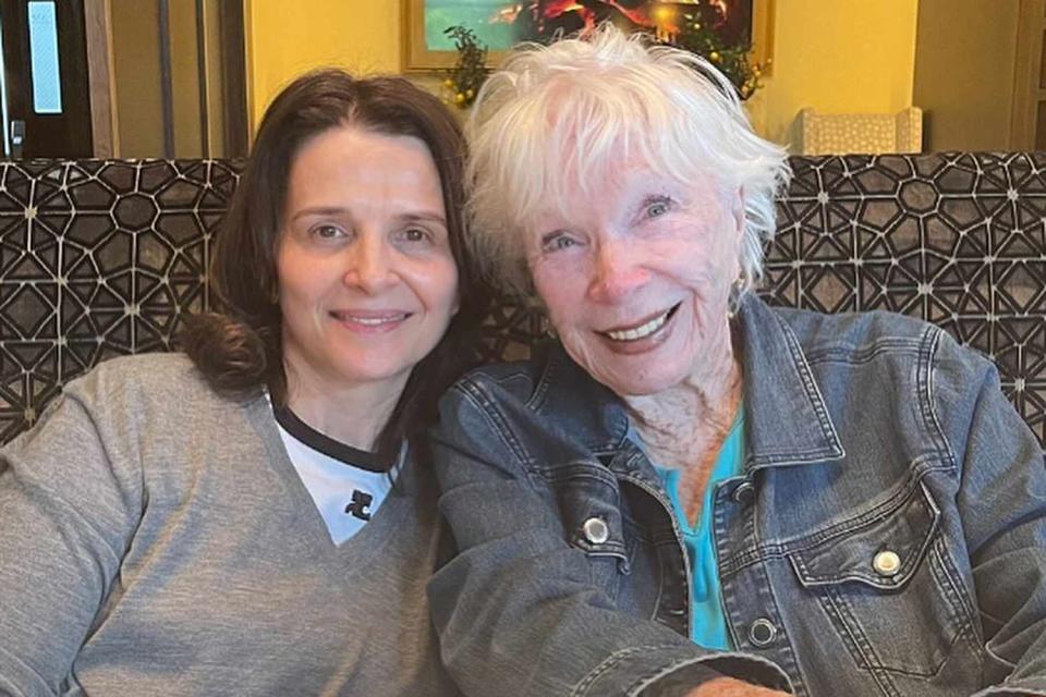 <p>Juliette Binoche/Instagram</p> Juliette Binoche and Shirley MacLaine