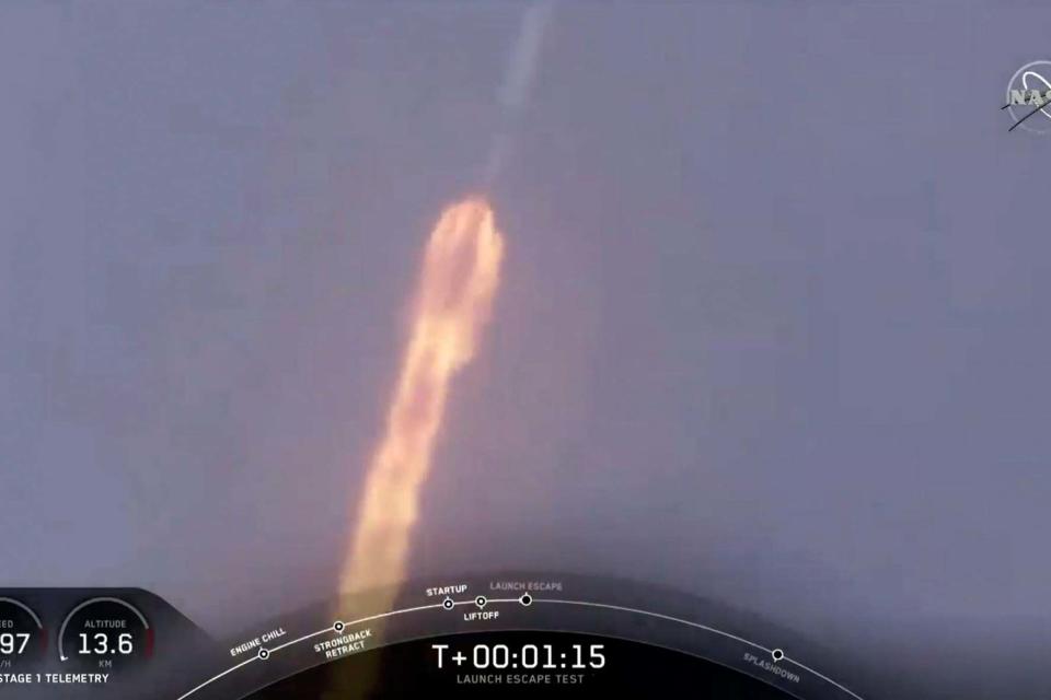 SpaceX unmanned spacecraft after it launched (NASA TV/AFP via Getty Images)