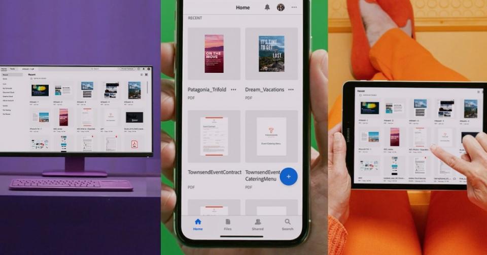 全新 Adobe Acrobat DC 革新，提供跨裝置建立、掃描、簽署及文件互動的方式