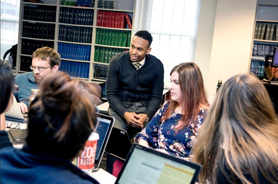 Webb teaches a health policy course at the University of Virginia. (Photo: Dr. Cameron Webb For Congress)