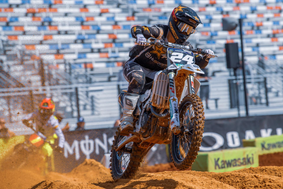 RJ Hampshire fastest 250SMX qualifier. <p>Photo Courtesy of Ayala Media / Josh Davey</p>