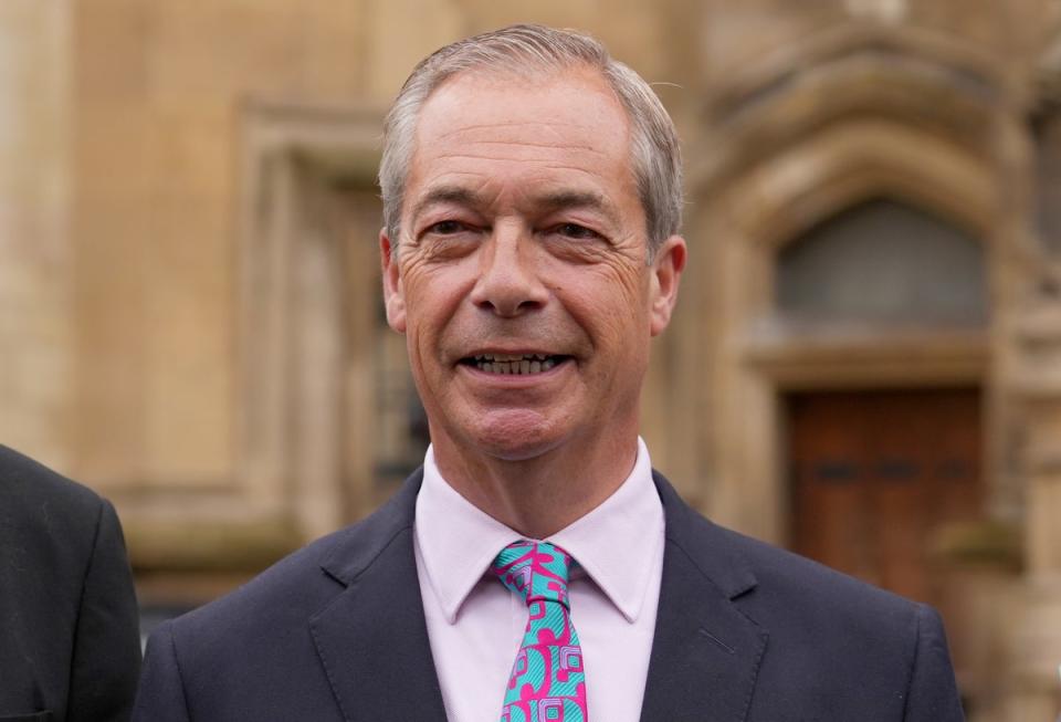 Reform UK leader Nigel Farage arrives at the House of Commons in Westminster (PA)