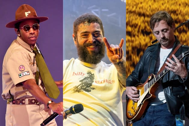 Tyler, the Creator; Post Malone; Sturgill Simpson - Credit: Valerie Macon/AFP/Getty Images; Jim Bennett/Getty Images; Suzanne Cordeiro/AFP/Getty Images