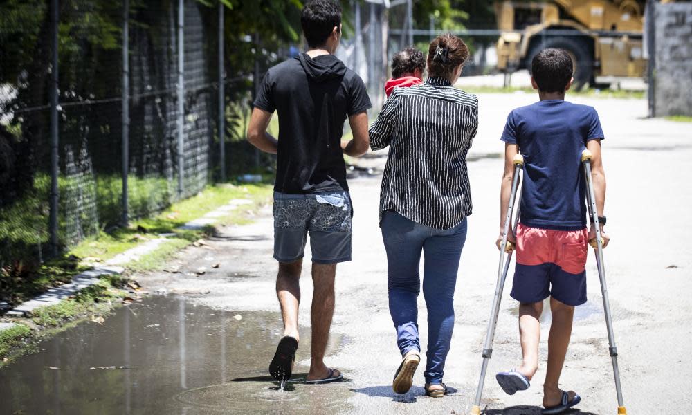 Refugees on Nauru. The Coalition claims the medevac bill provides an incentive to people smugglers. 