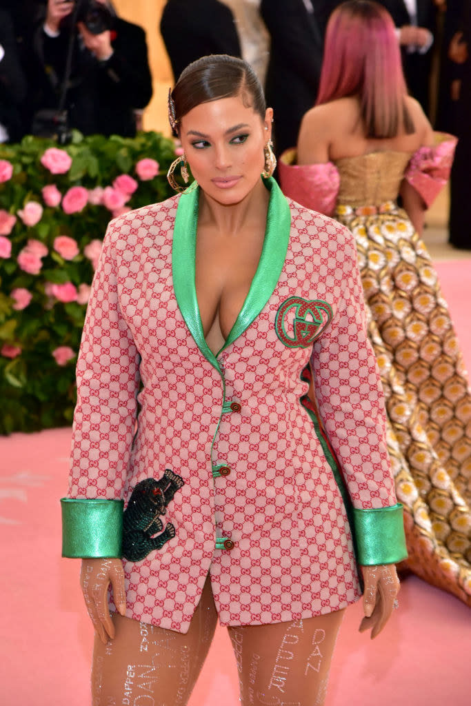 she wore an oversized Gucci jacket to the 2019 Met Gala