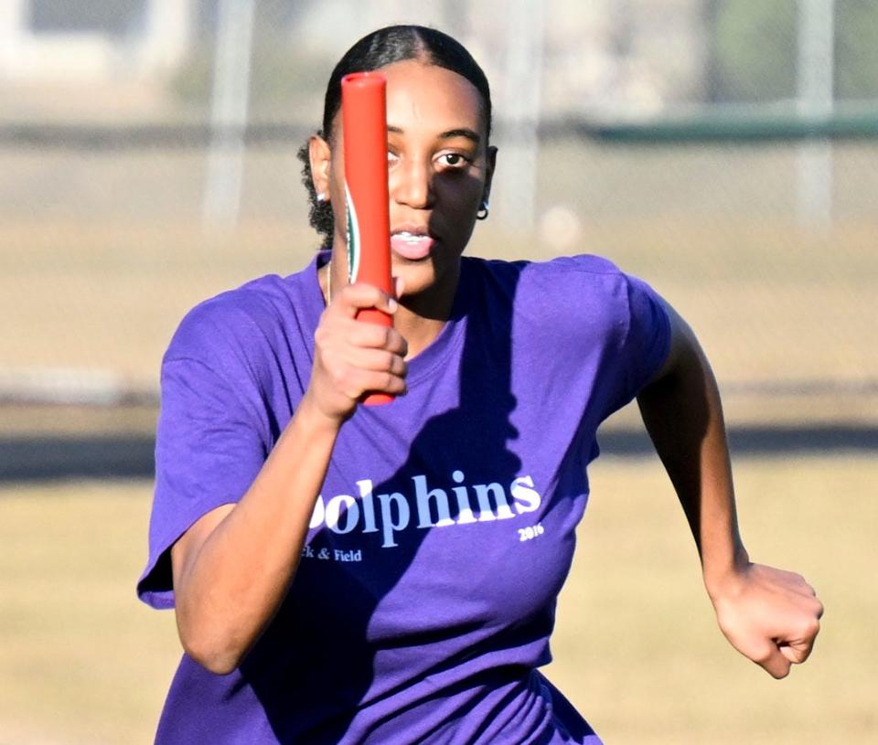 D-Y girls track runner Breanna Braham.