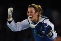 <p>At the tender age of 23, Jade Jones became a double Olympic champion when she retained her Taekwondo title in Rio. In a thrilling final, Jones vanquished Spain’s Eva Calvo Gomez in the -57kg category to retain the title she had won four years earlier. It was an impressive victory given she had admitted to falling out of love with the sport when she failed to hit her high standards at the World Championships in 2013.</p>