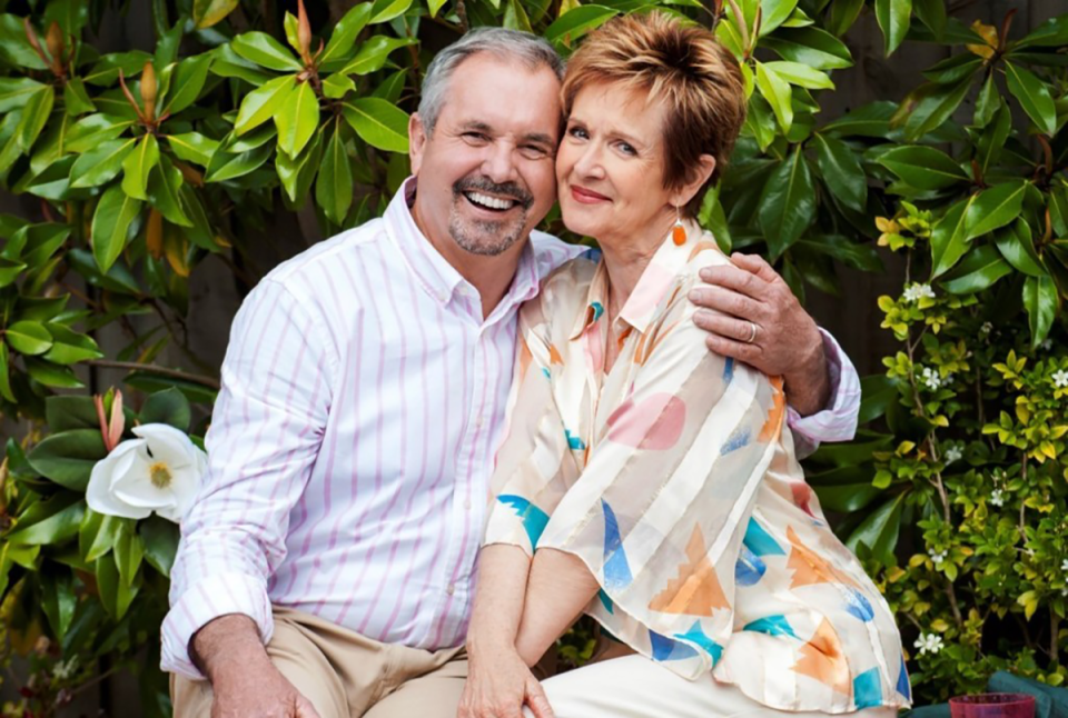 Neighbours' Alan Fletcher and Jackie Woodburne.