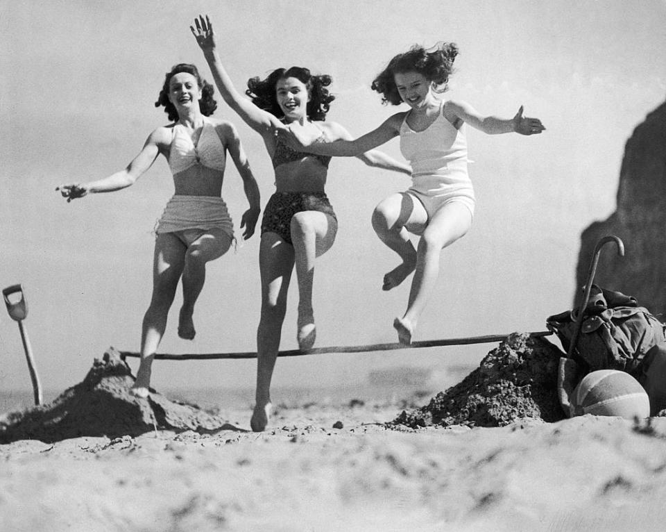 Beachgoers in Margate a few decades ago - getty