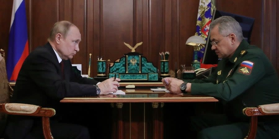 Vladimir Putin and Sergei Shoigu, June 4, 2022