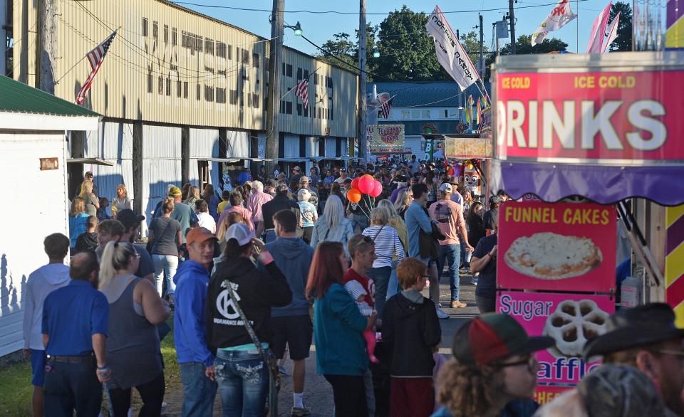The midway was packed, on Sept. 1, 2022, during the Wattsburg-Erie County Fair in Venango Township. 