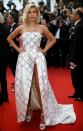 <p>Hailey wore an extremely revealing white gown by Ralph & Russo.<br><i>[Photo: Reuters]</i> </p>