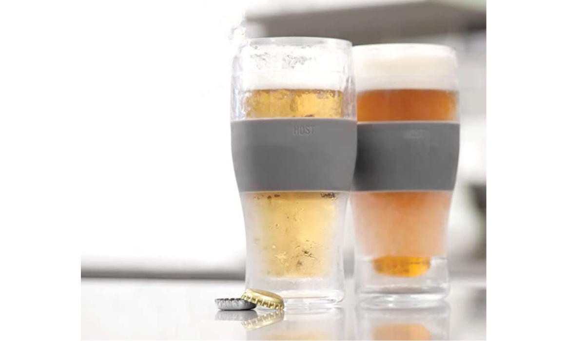 two cold beer glasses