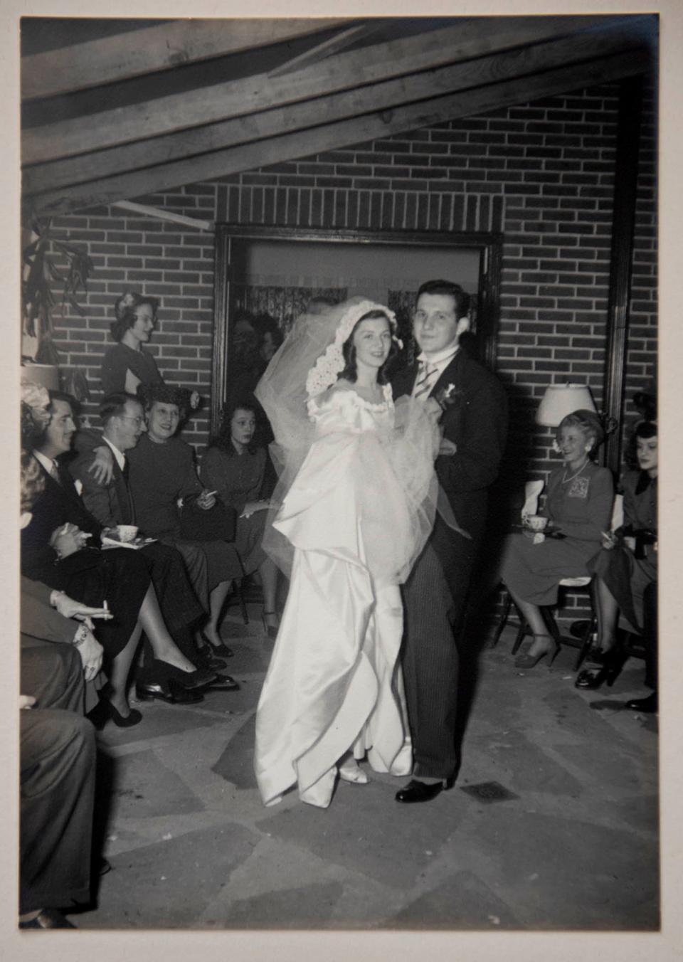 Blanche and Ralph Del Deo on their wedding day in November 1947.
