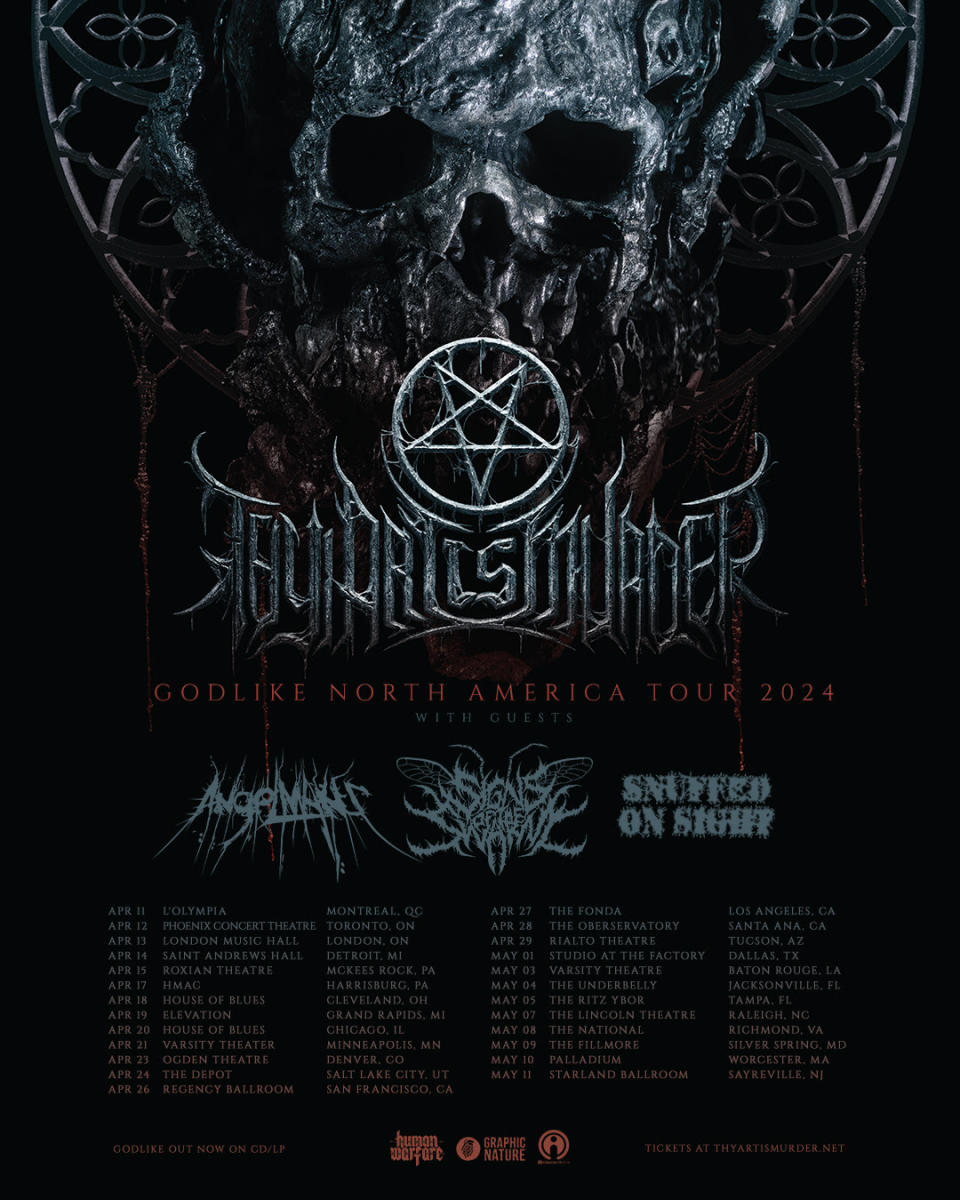 thy art is murder 2024 tour admat