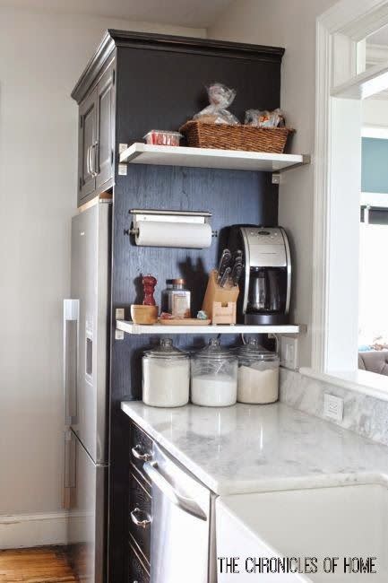 Put Shelves on the Side of Your Cabinet